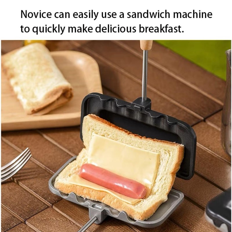 Sandwich Frying Pan, Aluminum Baking Disk Flip Frying Pan Suitable