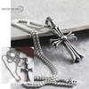 Silver KYASYA 316L Men's Necklace, Cross Pendant, Cross Necklace, Chain,