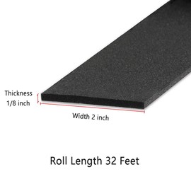 Neoprene Weather Stripping -2" W x 1/8" T- Self Adhesive Foam Rubber Seal Strip Tape for Sliding Door Window Insulation