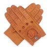 Harssidanzar Men's Leather Driving Gloves, Soft Unlined Gloves, GM026CA, Tan,