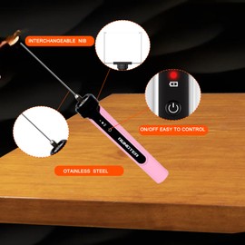 RONGTER 3 in 1 Hot Wire Foam Cutter Kit, Pink Foam Cutter Electric Foam Cutting Tool, Heated Foam Carving Knife Kit.