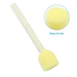 Marvexi 40 Pcs Round Sponge Brush Paint Set 20mm Foam Sponge Wood Handle Paint Brush Set for Painting Crafts, DIY Painting Tools(0.8 Inch)