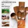 Hefild Wooden Spoons for Cooking, Nonstick Cooking Utensil Set with