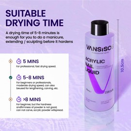 VANSISOS Professional Acrylic Nail Kit: Complete Set with Acrylic Powder & Liquid 9-color Gel Nail Polish Base & Top Coat Nail Extension Non-Toxic DIY Manicure Art with U V Nail Light
