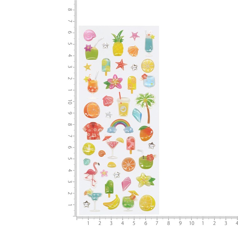 Summer pattern drop sticker [tropical] drop sticker glitter decoration cute