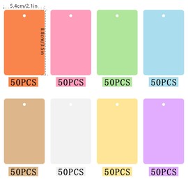 JJQHYC Index Cards with Binder Ring Small Notepads Pocket Flashcards 8 Colours 400 Sheets Kraft Paper Cards Memo