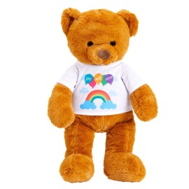 Blue Panda Get Well Soon Bear, Teddy Bear for Hospital Care Package for Kids, Adults, 14 In