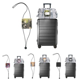 Jasenna Luggage Straps,Bag Bungee for Luggage,High Elastic Travel Belt Add a Bag Luggage Strap for Suitcases Adjustable Strap with ID Tags(1-Green Rose)