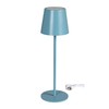 Bloomingville Metal LED Rechargeable Table Lamp with Touch Sensor, Blue