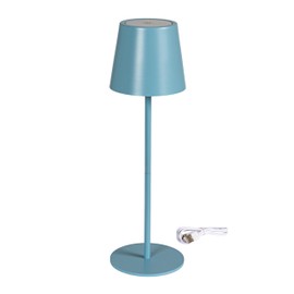 Bloomingville Metal LED Rechargeable Table Lamp with Touch Sensor, Blue