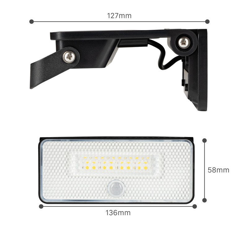 LED's light 0300416 Solar LED Spotlight 8 W Black Motion