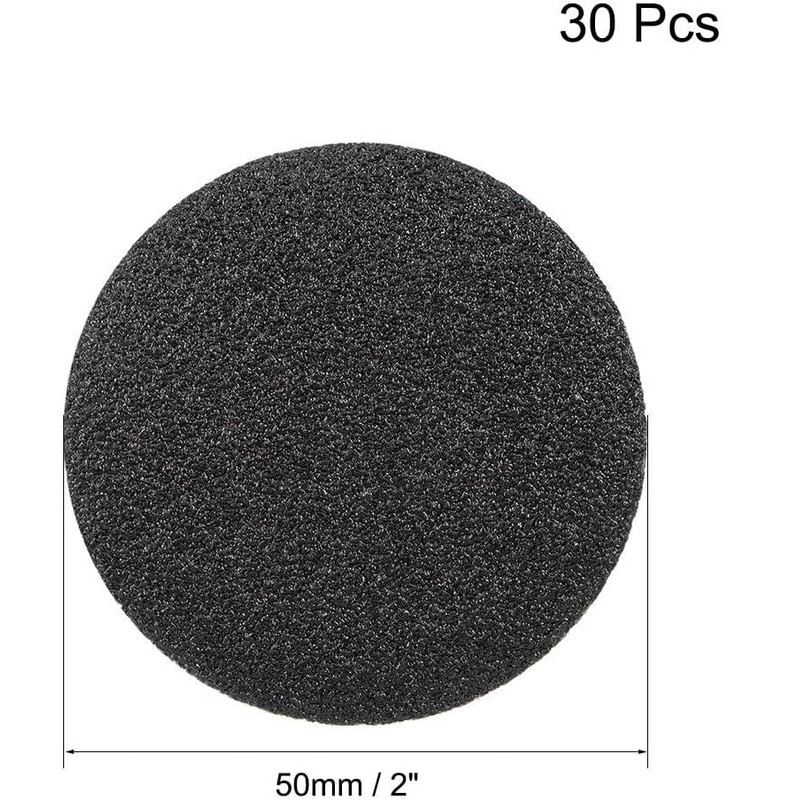 TA-VIGOR 30Pcs 50mm Wet and Dry Sanding Discs, 80 Grit
