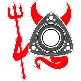 CAROD FUNNY STICKER DECAL - ROTARY POWER  STICKER- FOR YOUR CAR