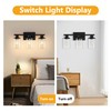 RyaHQ Black Bathroom Vanity Light Fixtures Over Mirror 3-Light Wall