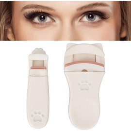 Rizador De Pestañas, 2 Piezas Rizador De Pestañas Con Forma De Pata De Gato Mini Rizador De Pestañas Portátil Rizador De Pestañas, Herramienta para Rizar Pestañas con Clip Cute Eyelash Curler Set