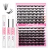 FADLASH DIY Eyelash Extension Kit, 240Pcs Lash Clusters with Lash