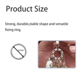 HOLAILS 100PCS Small Key Rings Stainless Steel Split Rings Mini Metal Ring Functions on connectors for or Jewelry Making and Keychain Rins(0.31 inches, Silver)