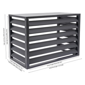 Air Conditioner Fence 39''L x 19''W x 27'' H Privacy Fence Panels for Outside Privacy Fence Screen for Air Conditioning Unit, Pet Fence, Farm Edge, Dark Grey