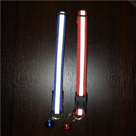 Dr.JIEER 6 Pieces Adjustable Reflective Cat Collar with Bell and Safety Buckle, Suitable for Most Cats, 6 Pieces