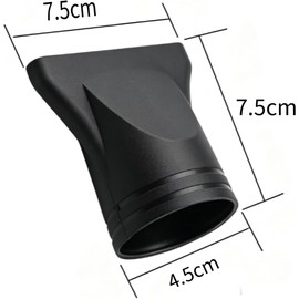 4pcs Universal Black Hair Dryer Comb Attachment for Straightening and Detangling, Nozzle Plastic Hairdressing Salon Blow Comb Dryer,Curly,Natural Styling Tools
