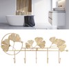 Wall Coat Rack Ginkgo Leaf Design Simple Elegant Style Wide