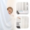 Polyester Shower Curtain Waterproof with Hooks Weighted Hem 200x200cm