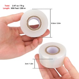 Biugaaufai 45 Pack Plants Grafting Tape, 1.18 inch White, Ideal for Fruit Trees, Flower, Persimmon Trees, Vegetable