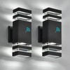 DASTOR Dusk to Dawn Outdoor Wall Light Fixture, 2-Layer Up
