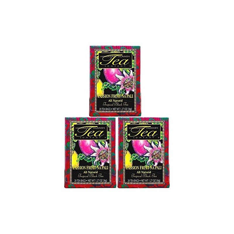 Hawaiian Islands Passion Fruit Na Pali Tropical Black Tea, All