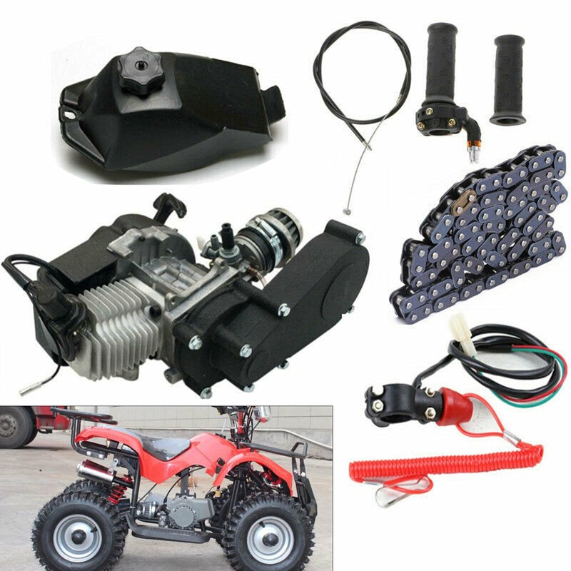 49cc 2 Stroke Mini Engine Motor Kit, Air-Cooled Racing Engine