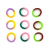 SNAWOP Orthodontic Elastic Rubber Band 1/4" Neon 100PCS Medium 3.5
