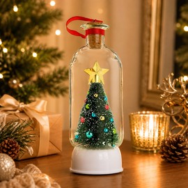 Recordable Christmas Message Bottle Ornament for Holiday Gifts – Voice Playback Keepsake for Tree, Home and Office Décor