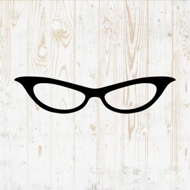 6 in Sunglasses Sticker - Vinyl Decal for Wall Bottle Phone Car Home Bike Laptop Silhouette - Eyeglasses Frame Retro Aviator DWSV4172