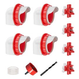 ZenxyHoC Chicken Feeders and Waterers, 4 Ports Chicken Feeder No Waste and 4 Packs Chicken Water Nipples