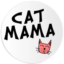 Kiwi Gifts Cat Mama - Circle Sticker Decal 3 Inch