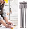 4 Pcs 100mm S2 Alloy Steel Slotted Screwdriver Bits 3mm