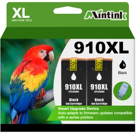 Mintink 910XL Black Ink Cartridges Replacement for HP 910XL 910 XL Ink Cartridges Combo Pack for HP OfficeJet Pro 8010 8015 8018 8020 8022 8025 8028 8035 8030 Printer (910 Black 2 Pack)