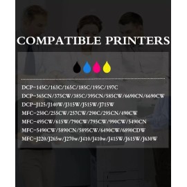 Unbranded/Generic 8PK Brother LC61 Ink Cartridge for DCP-165C DCP-375CW DCP-385CW MFC-495CW
