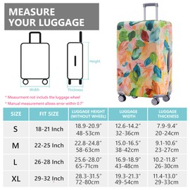 TRAVELKIN more than travel Luggage Covers For Suitcase Tsa Approved,Suitcase Cover Protector Fit 22-25 Inch Luggage