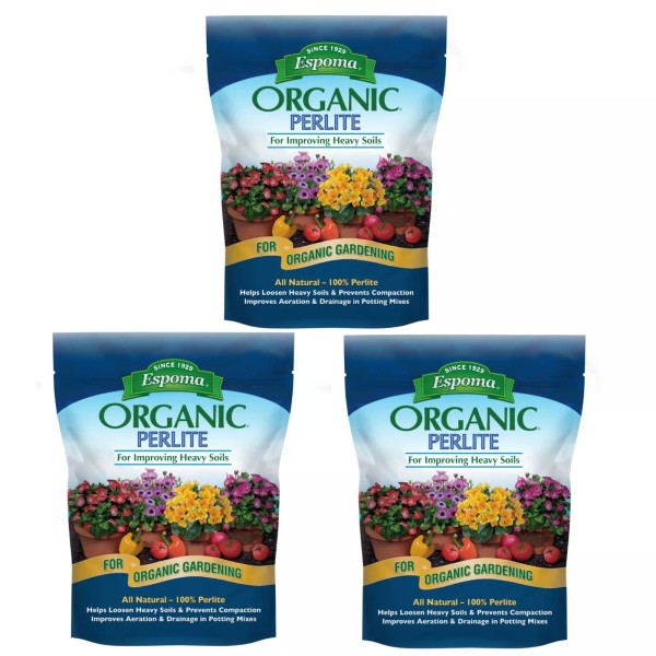 Espoma PR8 Organic Perlite For Improving Heavy Soil, 8 Quart