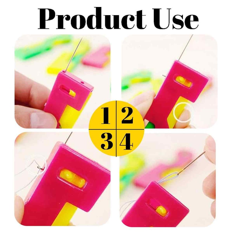 Automatic Sewing Needle Threader 5Pcs Plastic Hand Sewing Threading Tools