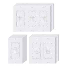 Milageto 20Pcs Wall Plate Outlet Sealers, Outlet Insulation Gasket Sealers Convenient Insulating Switch Sealers for Toggle, Apartment