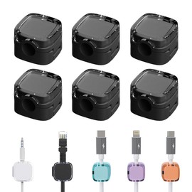 Enitmor Enitmor 6 Stck Magnetische Kabel Clips, 2024 Neue Ladekabel Magnetische Kabel Organizer Lagerung Halter, Kabelhalter Selbstklebend, Kabel Organizer Selbstklebend fr Schreibtisch (Schwarz)