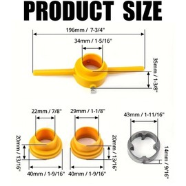 6 Pcs PVC Thread Maker Tool, Pipe Threader Plumbing Tool Kit Plastic Pipe Round Die with 3 Dies 1/2", 3/4" and 1" NPT Die Manual Hand Tool for PVC Threading