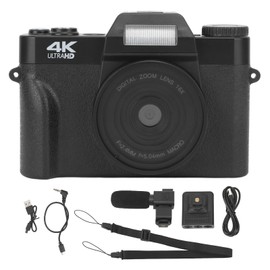 Digital Camera with Microphone Fill Light 1500mAh 3 In 16x Digital Zoom 48 MP HD 4K Vlogging Camera for Travel Friends