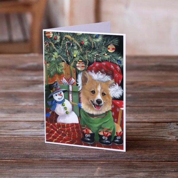 Corgi Under my Christmas Tree Cards Envelopes Pack of 8