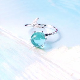 Helen de Lete - Mermaid in the Deep Ocean - 925 Sterling Silver Open Ring