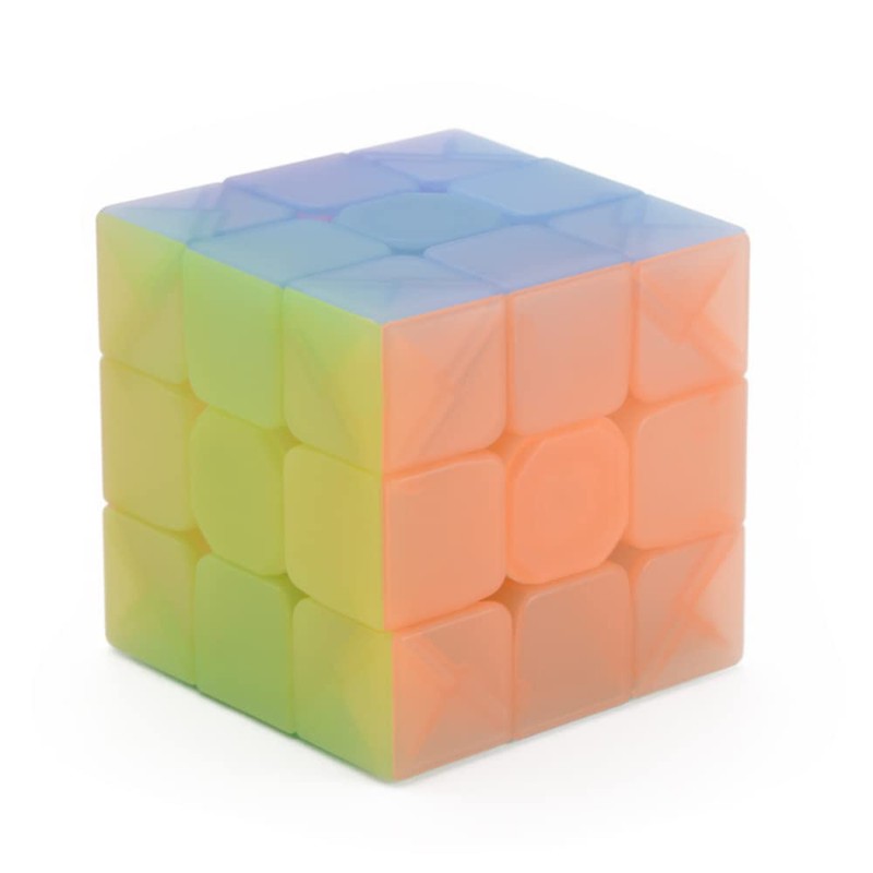 Jelly Speed Cube 3x3 Stickerless Magic Cube Puzzle Toy Colorful