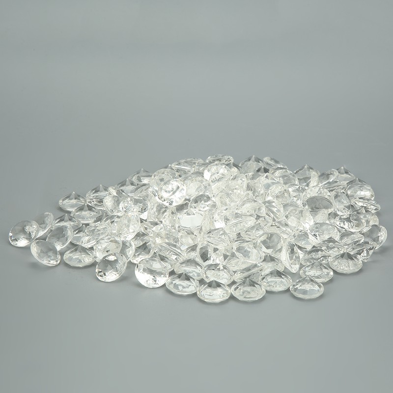 300pcs 20mm Transparent Acrylic Diamonds Crystals Pointed Beads Wedding Party