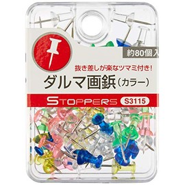 ハピラ ダルマ画鋲 クリアーカラー 約80個入×色込10セット SCS3115